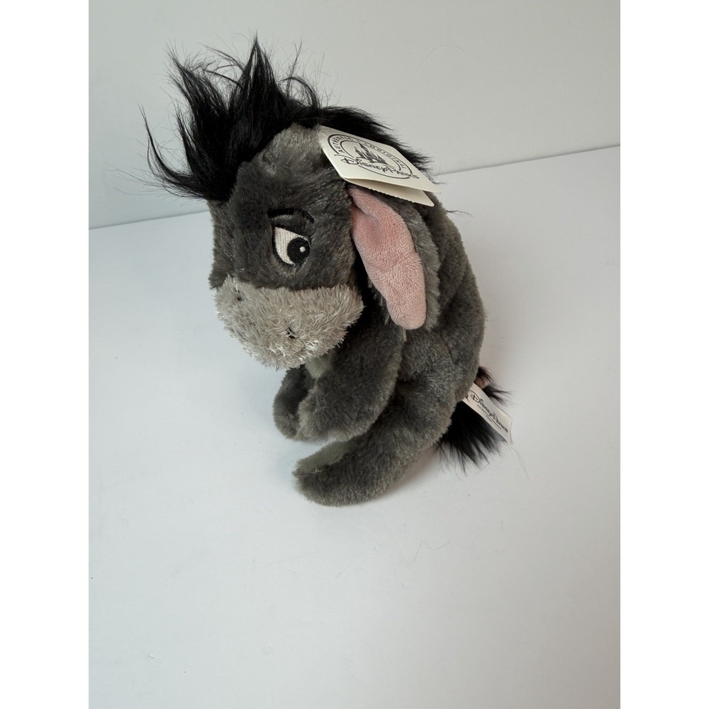 Disney Parks Eeyore Plush With Tag Removable Tail Disneyland 9" Beans‎ Stuffed